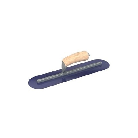 Steel City Trowels By Bon Bon 66-152 Finish Trowel, Round, Blue Steel, 16 X 4, Wood 66-152